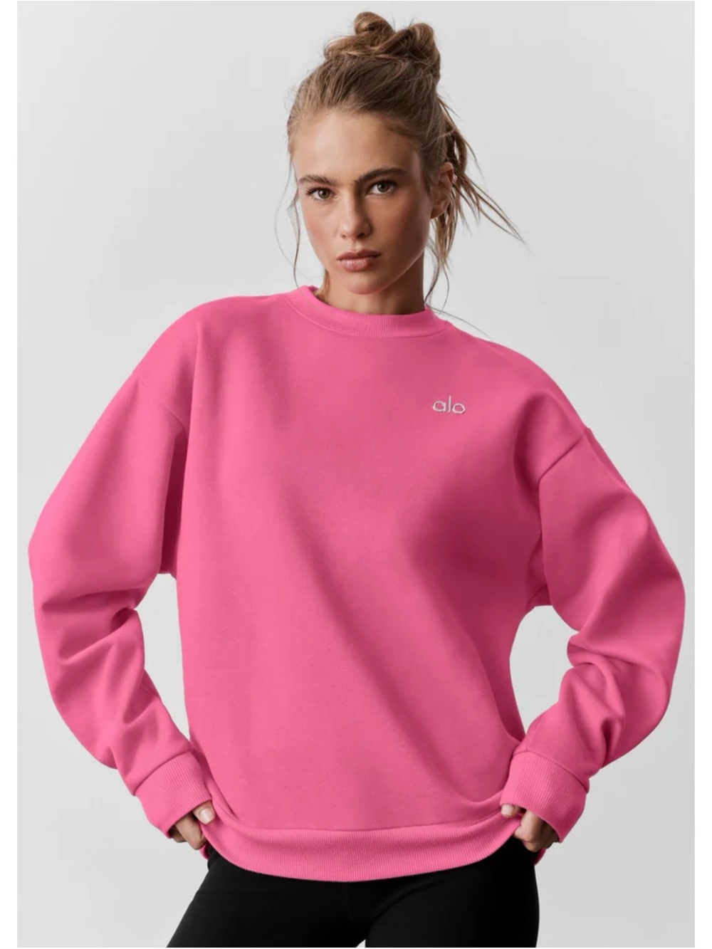 LIMITED COLOR Alo Yoga  accolade crew neck pullover paradise pink